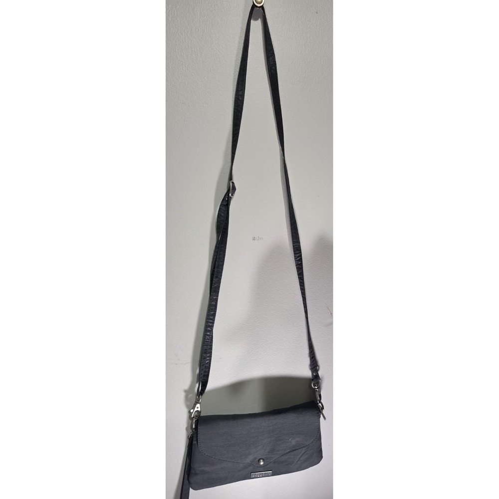 Baggallini Gray Mini Crossbody Bag Adjustable Strap Nylon Travel Purse Small
